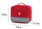 Органайзер-сумка для ліків "FIRST AID". Розмір 24х20х9,5 см. Червона - зображення 3