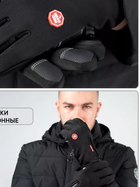 Перчатки для военных теплые на флисе плотные водоотталкивающие Black XL - изображение 3