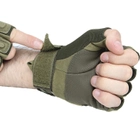 Перчатки тактические короткие Han-Wild HW72 мужские беспалые Green XL - изображение 3
