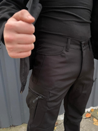 Тактичні теплі штани Softshell Чорний XL (12452) Kali - зображення 3