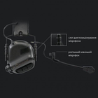 Тактичні активні навушники Earmor М32 + кріплення чебурашка OPS Core Сірий (900893) Kali - зображення 5