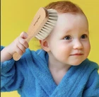 Щітка для волосся дерев'яна з натуральною м'якою щетиною BabyOno