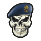 M-Tac нашивка Череп у береті (Національна Гвардія України) Синій - зображення 1