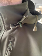 Куртка армейская SoftShell Олива осень/зима на флисе L (0511) - изображение 6