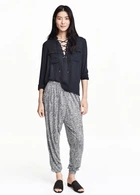 Брюки H&M XS Белый 0186372_волны_18