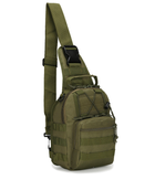 Тактический рюкзак Lesko M02G Oxford 600D 6 литр через плечо Army Green - изображение 2