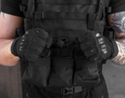 Тактические полнопалые перчатки (велоперчатки, мотоперчатки) Eagle Tactical ET-12 Black Размер М - изображение 8