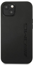 Панель Mercedes AMG Leather Hot Stamped для Apple iPhone 13 mini Чорний (3666339018856)