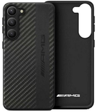 Etui plecki Mercedes AMG Carbon Stripe Embossed do Samsung Galaxy S23 Ultra Black (3666339113117)