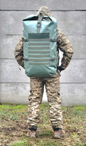 Герметичный баул-рюкзак NERIS, 80 л, цвет – Олива - изображение 9