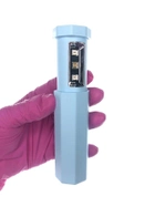 Портативний кишеньковий телескопічний стерилізатор UVС блакитний - зображення 5