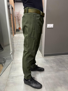 Штани тактичні софтшел із флісом Combat, розмір XXL, колір Олива, утеплені штани для військових - зображення 4