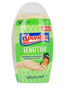 Рукавички медичні Spontex Latex Sensitive Guantes Satinados Sin Polvo Talla M 10 U (8001700610201) - зображення 1