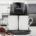 Капельная электрическая кофеварка с двумя чашками Crownberg CB-1568 Черная (CB1568)