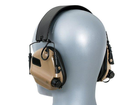 Тактичні активні навушники Earmor М31 + кріплення на шолом OPS Core чебурашка Койот (Kali) - зображення 5