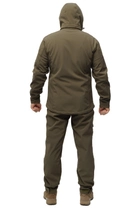 Костюм демісезонний чоловічий Soft shel на флісі Олива 58 штани куртка з капюшоном з водонепроникного та вітронепродувного матеріалу повсякденний - зображення 2