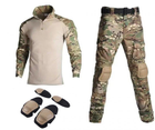 Тактический костюм 3 в 1, рубашка+ Брюки + наколенники и налокотники размер 2XL - изображение 2