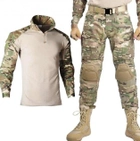 Тактический костюм 3 в 1, рубашка+ Брюки + наколенники и налокотники размер 3XL