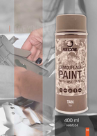 Аерозольна маскувальна фарба для зброї Тан (Tan) RecOil 400мл - зображення 2