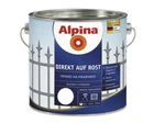 Эмаль алкидная ALPINA DIREKT AUF ROST антикоррозионная RAL9016 - белый 2,5л