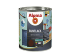 Емаль алкідна Alpina Buntlack універсальна напівматова темно-коричнева - RAL8011 0,75 л