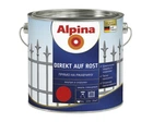 Эмаль алкидная ALPINA DIREKT AUF ROST антикоррозионная RAL3000 - красный 2,5л