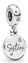 Srebrny charms Pandora Moments Wiecznie Siostry Dangle (5700302775822)