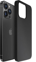 Etui plecki 3MK Silicone Case do Apple iPhone 14 Pro Black (5903108499088) - obraz 1