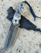 Нож тактический АКУЛА Gorillas BBQ ручная работа х12мф (мрамор) - изображение 3