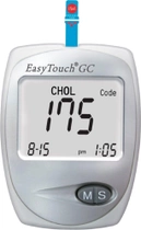 Глюкометр з функцією вимірювання холестерину в крові EasyTouch GC (ЕТ-202) + Тестові смужки для глюкометра EasyTouch 50 шт (4767) - зображення 2