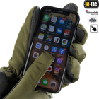 Тактические перчатки Soft Shell Thinsulate Olive Размер XL (сенсорные, софтшелл, непромокаемые) - изображение 2