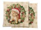 Наволочка новорічна Lefard Home Textile Cat Gift з люрексом 45х45см (716-160)
