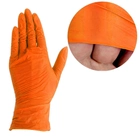 Перчатки MediOk нитриловые без талька Amber оранжевые S 100 шт (0304995) - изображение 1