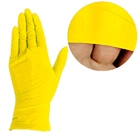 Перчатки MediOk нитриловые без талька Solar Sapphire желтые S 100 шт (0304996) - изображение 1