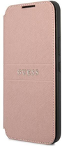 Etui z klapką Guess Book Saffiano Stripes do Samsung Galaxy S22 Plus Pink (3666339042875) - obraz 1