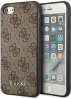 Etui plecki Guess 4G Metal Gold Logo do Apple iPhone 7/8 Brown (3700740493953) - obraz 1