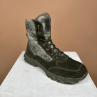 Тактические мужские ботинки Kindzer кожаные натуральный мех 45 олива - изображение 2