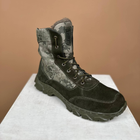 Тактические мужские ботинки Kindzer кожаные натуральный мех 44 олива - изображение 2