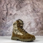 Тактичні чоловічі черевики Kindzer шкіряні натуральне хутро 48 олива - зображення 5