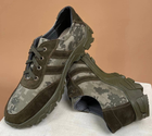 Тактические мужские кроссовки кожаные Kindzer 50 олива - изображение 6