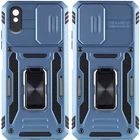Чехол противоударный Epik Defender Cam Ring Case для Xiaomi Redmi 9A Голубой / Light Blue