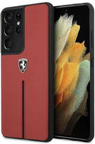 Панель Ferrari Off Track Leather Nylon Stripe для Samsung Galaxy S21 Ultra Червоний (3700740496206) - зображення 1