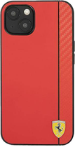 Etui plecki Ferrari On Track Carbon Stripe do Apple iPhone 13 Red (3666339026486) - obraz 1