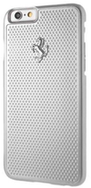 Etui plecki Ferrari Perforated Aluminium do Apple iPhone 6/6S Silver (3700740373064) - obraz 1