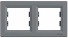 Рамка двойная горизонтальная Schneider Electric Asfora Сталь (EPH5800262)