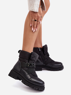 Жіночі зимові черевики високі Zeva 37 Чорні (5905677935776) - зображення 5