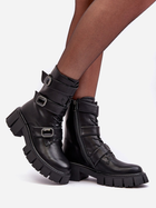 Жіночі зимові черевики високі S.Barski MR870-62 38 Чорні (5905677937107) - зображення 5