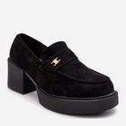 Loafersy damskie na obcasie Afnira 37 Czarne (5905677935295) - obraz 2