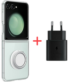 Панель Samsung Slim Strap Cover + зарядка TA800 для Galaxy Z Flip 5 Transparent (8806095209975) - зображення 1