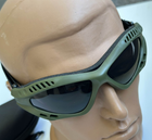 Тактическая маска - очки Tactic баллистическая маска revision защитные очки со сменными линзами Олива (tac-mask-olive) - изображение 3